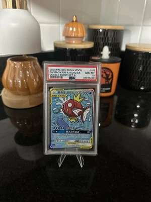2020 P.M. CHI. ** SUN & MOON MAGIKARP & WLRD.GX DOUBLE Burst-SET A PSA 10 GRADED - Image 1 of 2