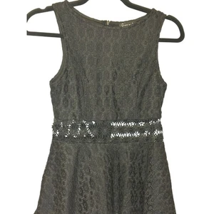 Haute Monde schwarz Spitze ärmellos Schößchen Top Medium - Party Cocktail schick - Bild 1 von 7