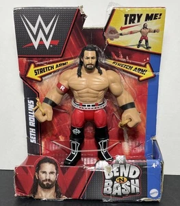 Mattel 2022 WWE Bend 'N Bash Braccio Elasticizzato! Modellino Seth Rollins 6" nuovo con scatola - Foto 1 di 6