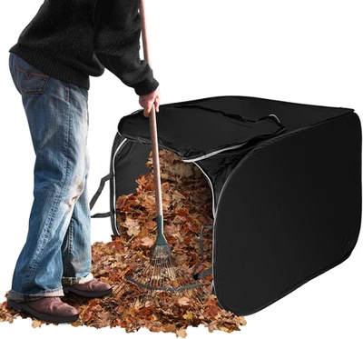 Pop up Leaf Collector with Anchor Stakes, Collapsible Reusable Garden Waste Bag, - Image 1 of 4