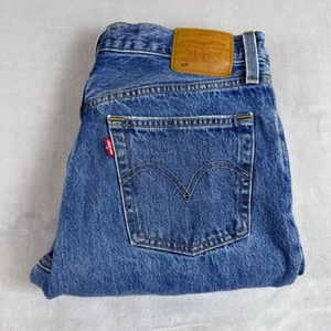 Levi's 501 Premium Jeans Mens 29 Straight Leg Blue Denim Pants Big E - Picture 1 of 10