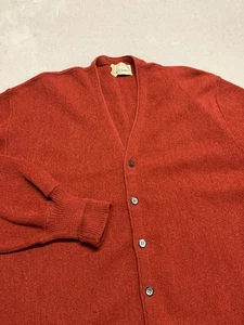 Robert Bruce Alpaca Wool Cardigan Arnold Palmer Mens XL Sweater Golf Red - Picture 1 of 10