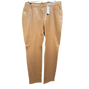 Chico's So Slimming Peyton Pants Basic Caramel Faux Leather Size 2(14) - Picture 1 of 11