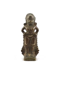 Brass Indian Goddess Statue Vintage Old Miniature Figure Sculpture Idol - Picture 1 of 6