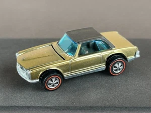 Vintage Hot Wheels Redline 1969 OLIVE Mercedes Benz 280SL w/BLACK Roof - STUNNER - Picture 1 of 10