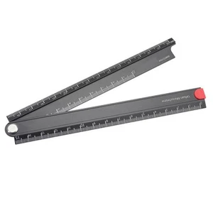 Regla Plegable 300mm Aleación de Aluminio Herramienta de Medición para Ángulos Precisos - Imagen 1 de 8