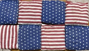 All Weather Cornhole Bean Bags Set of 8 -Bright American Flag - Picture 1 of 6