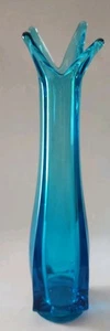 LE Smith Swung Vase Blue Peacock Vintage MCM 14” - Picture 1 of 11