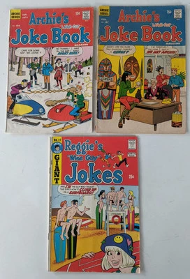 3 cómics de Archie's Joke Book #156 #157 1971 Reggie's Wise Guy Jokes #27 1973  Foto 1 de 2