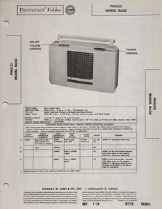 SAMS PHOTOFACT SERVICE MANUAL 226-5 PHILCO RADIO B650 - Picture 1 of 1