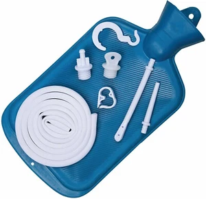 Enema Douche Kit Hot Water Bottle Bag 2 Quart Reusable Premium Quality LatexFree - Picture 1 of 9