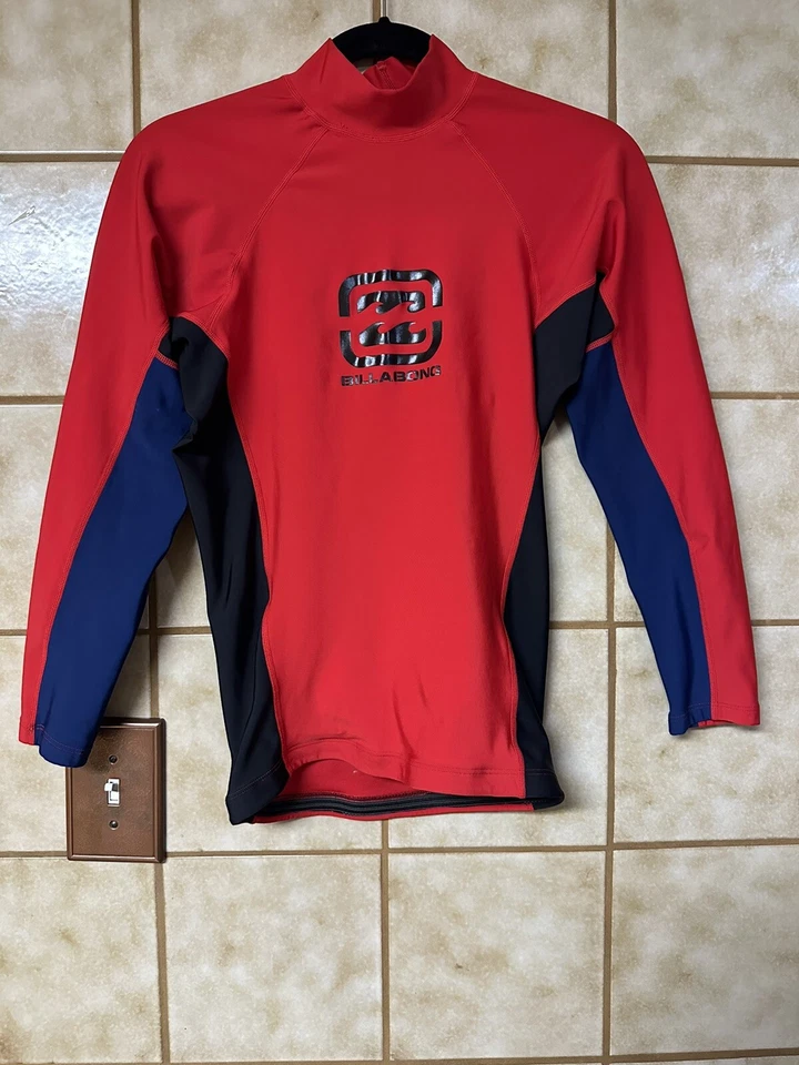 Billabong Youth Rash Guard Retro Años 90 Natación Surf Camisa, Deportes Talla L Foto 1 de 4