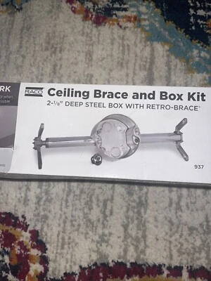 Raco 937 Pre-Galvanized Steel Silver Round Ceiling Fan Box 4 Dia. x 2-1/8 D in. - Image 1 of 4