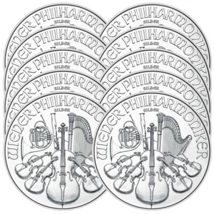 Lot of 10 - 2024 1.50 Euro Silver Austrian Philharmonic 1 oz BU - Picture 1 of 3
