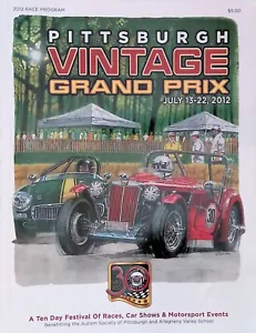 Pittsburgh Vintage Grand Prix Race Program 2012 Marquee MG - Imagen 1 de 1