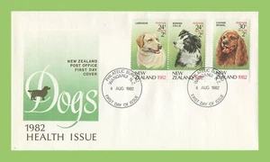 New Zealand 1982 Health Issue, Dogs set First Day Cover - Picture 1 of 1