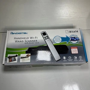 Pandigital Handheld Wi-Fi Wand Scanner S8X1103 & Feeder Dock Red - Used Once - Picture 1 of 14