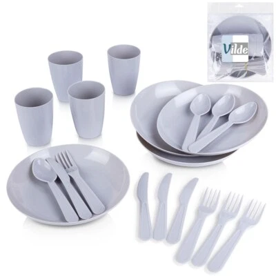 Picknickset Besteckset Camping-Besteck-Set Picknickgeschirr- und Besteckset 20El - Bild 1 von 4