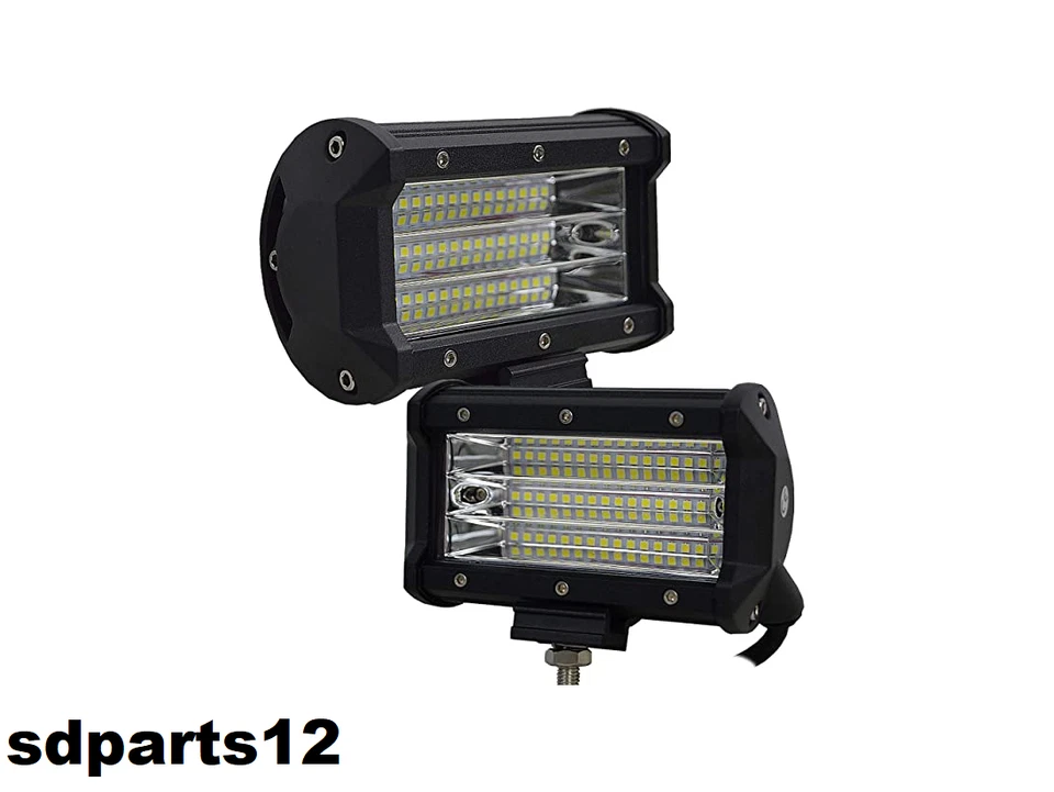 Coppia Fari Lampade Profondità 12/24V 90W IP67 6000K Moto Barca Fuoristrada - Immagine 1 di 4