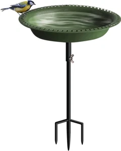 Koutemie 1.25 Gallon Detachable Garden Bird Bath & Feeder with Metal Stake - Picture 1 of 12