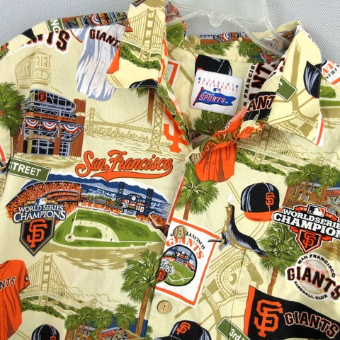 San Francisco Giants Shirt XXL Reyn Spooner Hawaiian World Series 2012 MLB Cover