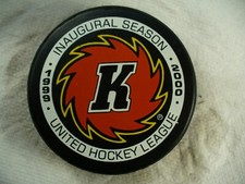UHL Fort Wayne Komets '99-00 White Back Official Game Hockey Puck Collect Pucks