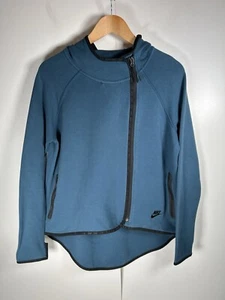 Sudadera con Capucha Nike Tech Mujer Mediana Turquesa Estilo Capa Asimétrica - Imagen 1 de 11