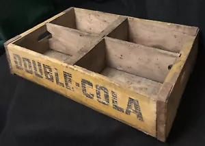 Vintage Doppel Cola Holzkiste mit 4 Fächern für vier Sixpacks - Bild 1 von 6