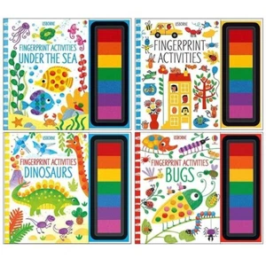 Fiona Watt Fingerprint Activities 4 Books Collection Set Under the Sea,Animals - Picture 1 of 5