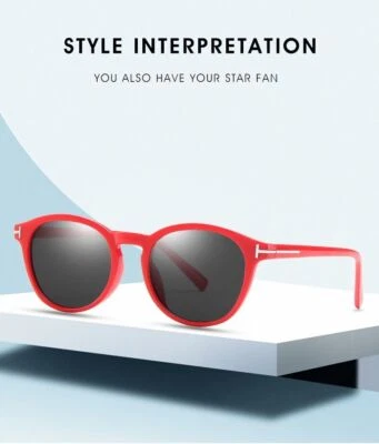 Round Gradient Retro Sunglasses -  58mm 47mm Acrylic Lens Unisex Cat Eye Shades - Image 1 of 4