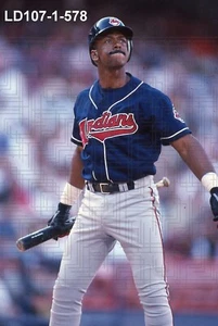 Julio Franco - 1996 Cleveland baseball - 35mm color slide - LD107-1-578 - Picture 1 of 1