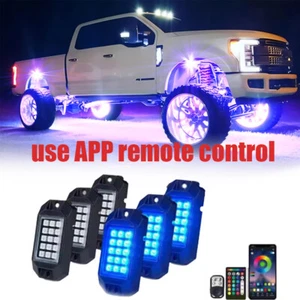RGB LED Rock Lights For Truck UTV Camper shell Neon Kit use APP remote control - Picture 1 of 2