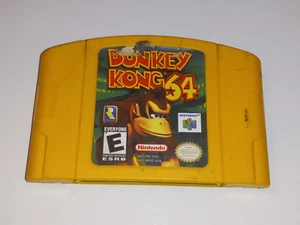 N64 Donkey Kong 64 DK64 - Cart Only Authentic Tested Working Saves BROKEN SHELL - Picture 1 of 10