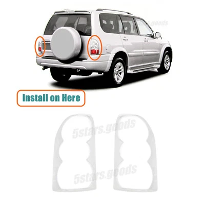 Chrome Rear Taillight Lamp Arround Covers Trims For 2004-2006 Suzuki XL-7 SUV - Image 1 of 4