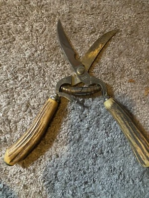 Vtg.  Hoffriz Chrome Kitchen Chicken Bone Meat Shears Scissor Bone Handle - Image 1 of 3