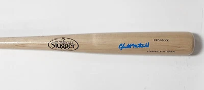 Brewers GARRETT MITCHELL Signed Louisville Slugger Blonde Bat AUTO - JSA - Image 1 of 2