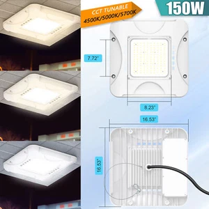 4500K/5000K/5700K LED Gas Station Canopy Light 150W/120W/90W Parking Garage Lamp - Picture 1 of 11