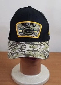 NFL Green Bay Packers Fitted Hat Med Large Medium New Era Military Appreciation - Imagen 1 de 7