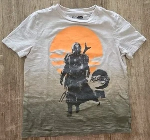Gap Kids Star Wars Mandalorian Bounty Hunter T-Shirt Boba Fett S 6/7 - Picture 1 of 2