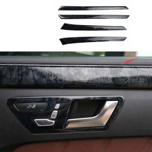 Inner Door 4PCS Black Wood Grain Panel Strip Trim Fit For Benz E-Class 14-2015 A - Imagen 1 de 8