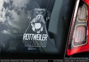 Pegatina coche Rottweiler - perro a bordo parachoques ventana calcomanía letrero idea de regalo V06 - Imagen 1 de 1