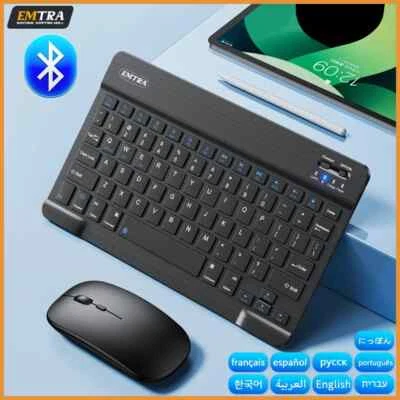 Bluetooth Wireless Keyboard Mouse For IOS Android Windows Tablet For iPad Air Mi - Image 1 of 4