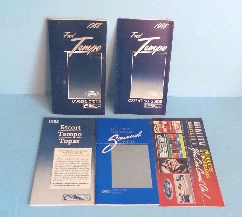 88 1988 Ford Tempo owners manual  - Image 1 of 1
