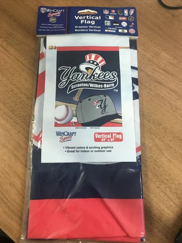 YANKEES SCRANTON WILKES BARRE BASEBALL VERTICAL FLAG NEW SEALED BASEBALL Cover