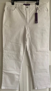 Gloria Vanderbilt Stretch Jeans, Amanda Classic Fit Tapered, White~16 Short NWT - Picture 1 of 4