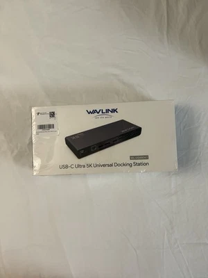 WAVLINK WL-UG69DK1 USB-C Ultra 5K Estación de Acoplamiento Universal Negra TOTALMENTE NUEVA EN CAJA Foto 1 de 3
