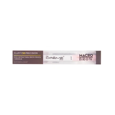 The Crème Shop Fluffy 3D Macro Brow Pencil 2-in-1 Retractable + Spoolie - Ebony - Image 1 of 4