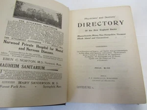 Physicians and Dentists Directory of the New England States, 1910-11 - Picture 1 of 6