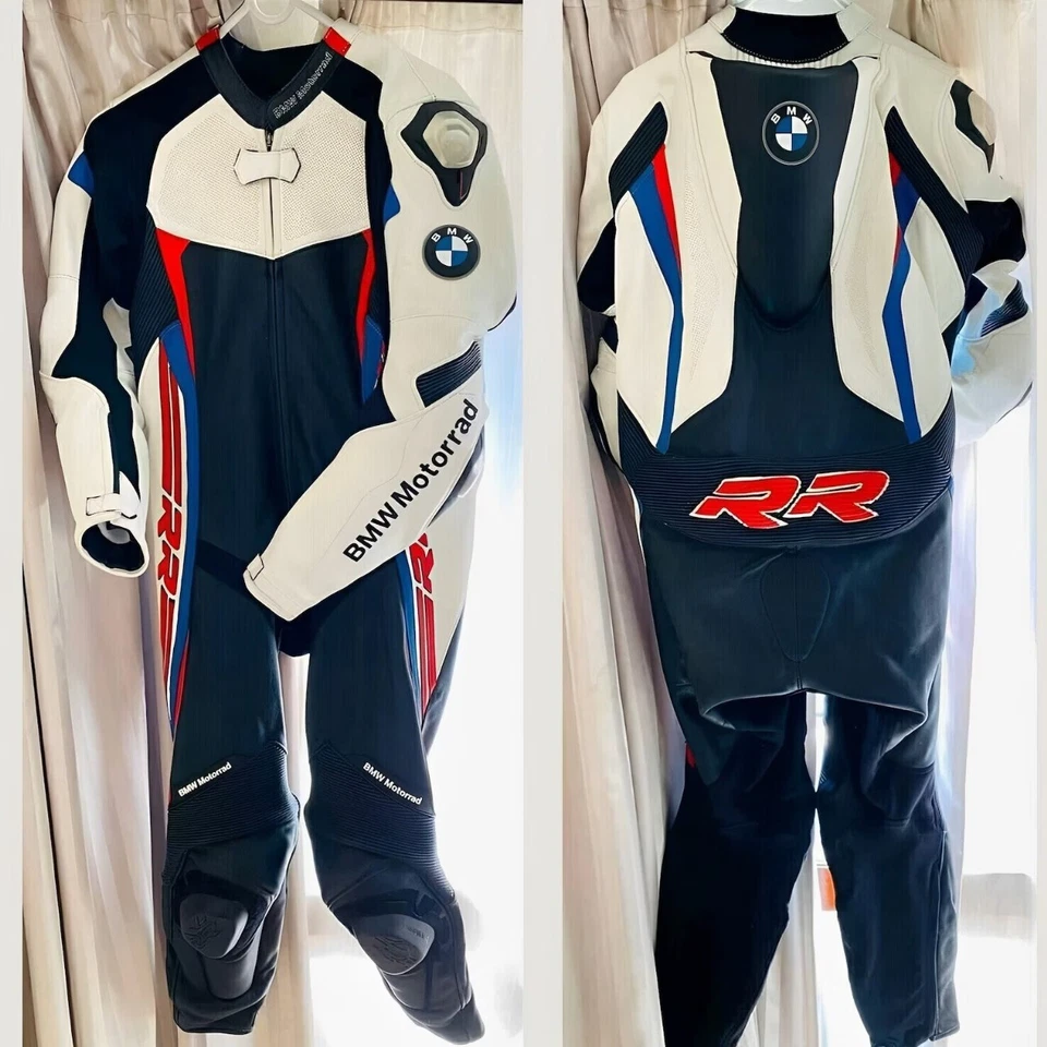 TRAJE MOTO CUERO VACA TRAJE MOTO 1&2 PIEZA ARMADURA HOMOLOGADA CE Foto 1 de 3