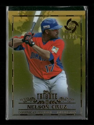 2013 Topps Tribute WBC #75 Nelson Cruz Gold #/25 - Image 1 of 2